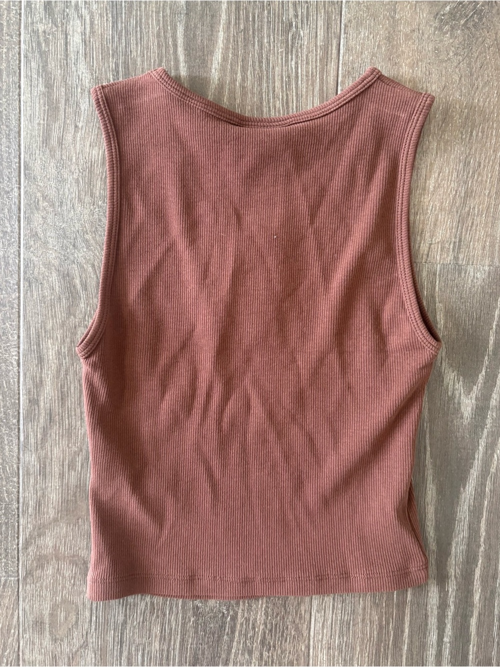 Wilo the Label Wilo Logo Rib Tank - Size Small Chocolate NEW! - Picture 5 of 5